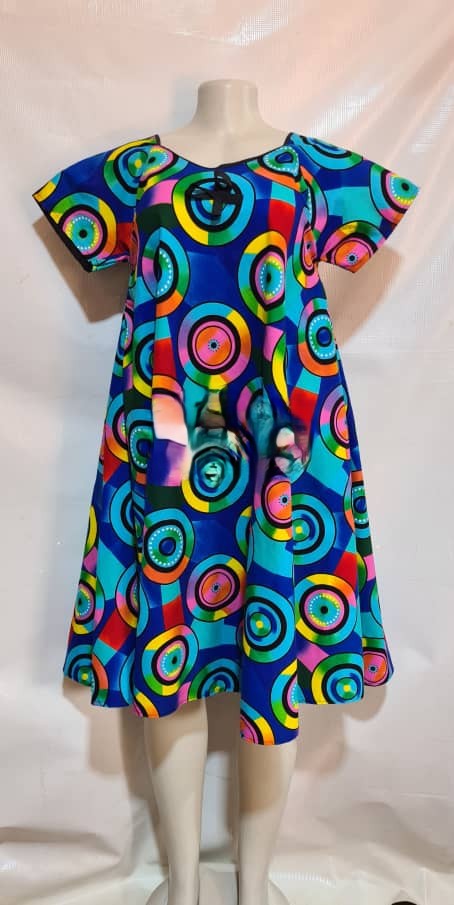 Womens Kitenge, African Print Midi Length, Ankara Dresses, Modest Church Dress