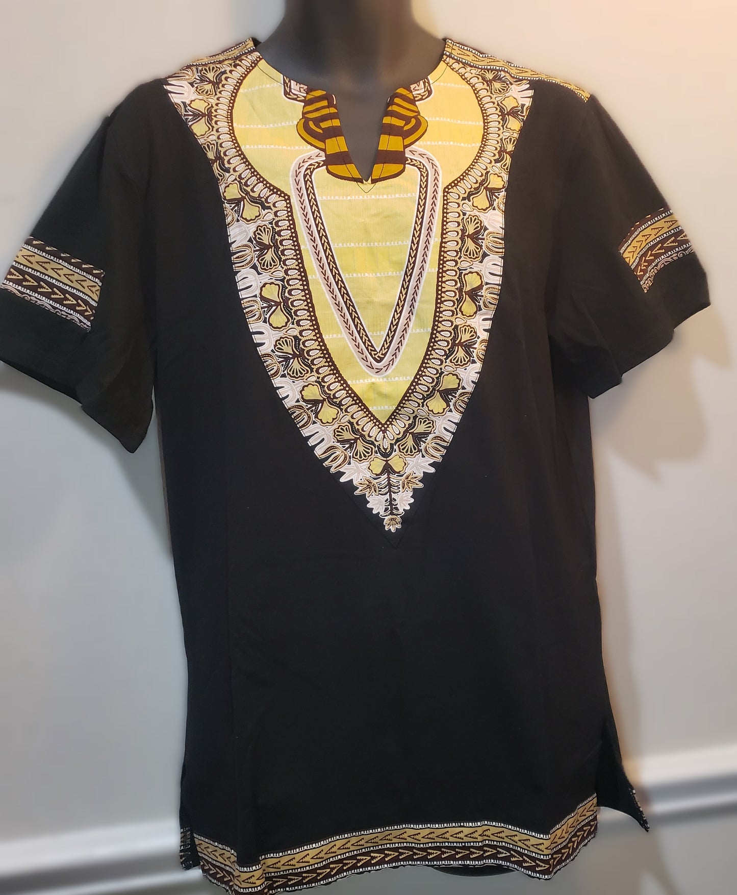 Men's Short-Sleeve African Print Dashiki T-Shirt