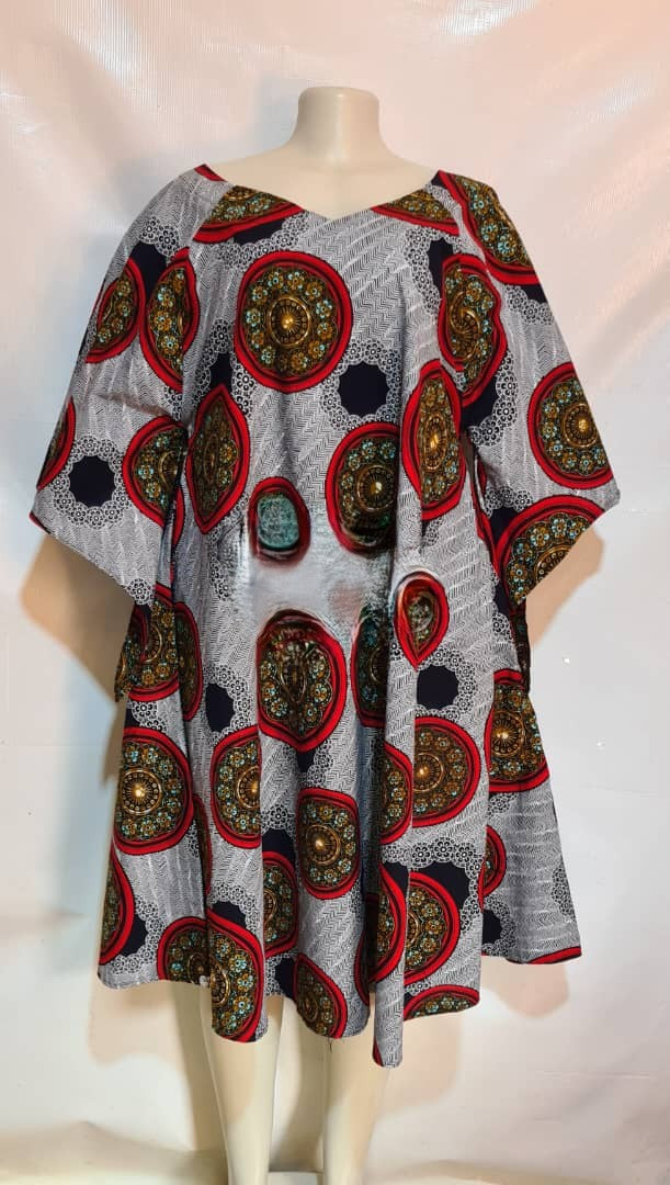 Womens Kitenge, African Print Midi Length, Ankara Dresses, Modest Church Dress