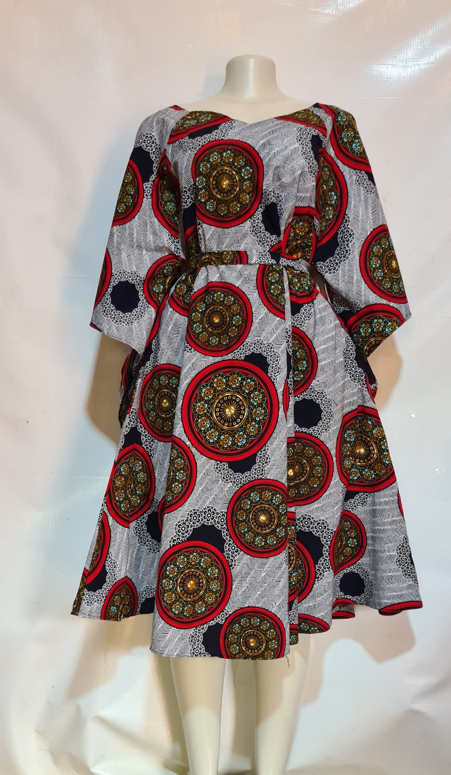 Womens Kitenge, African Print Midi Length, Ankara Dresses, Modest Church Dress