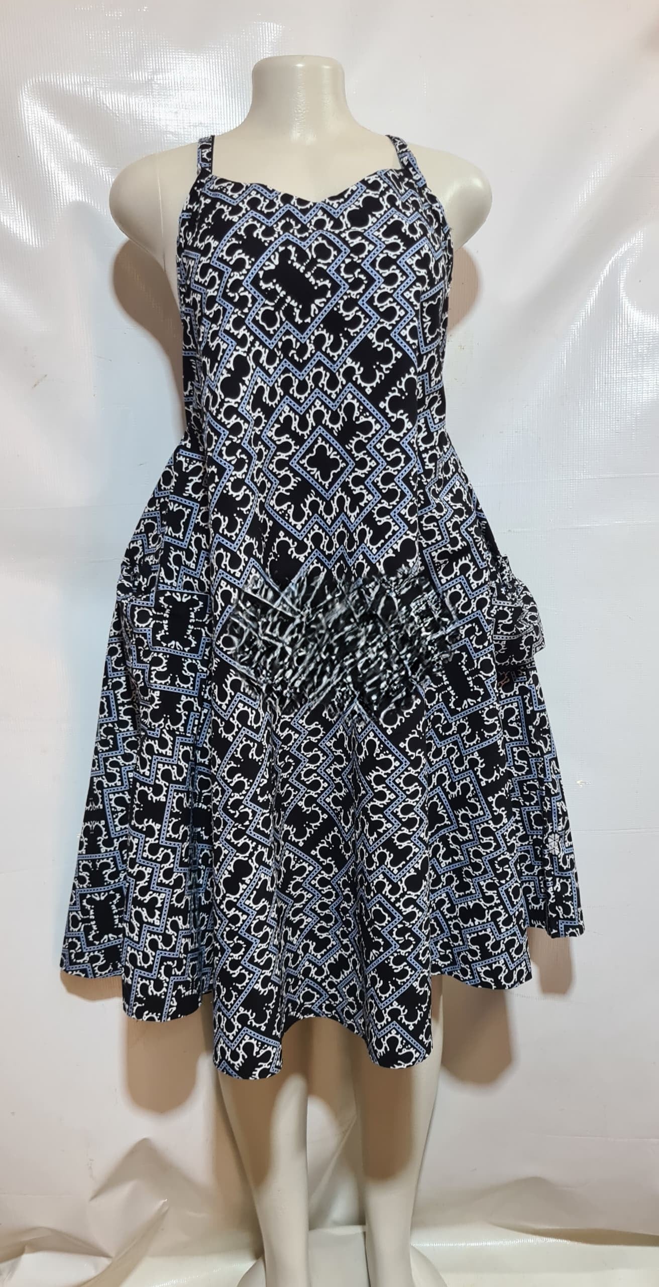 Womens Kitenge, African Print Midi Length, Ankara Dresses, Modest Church Dress