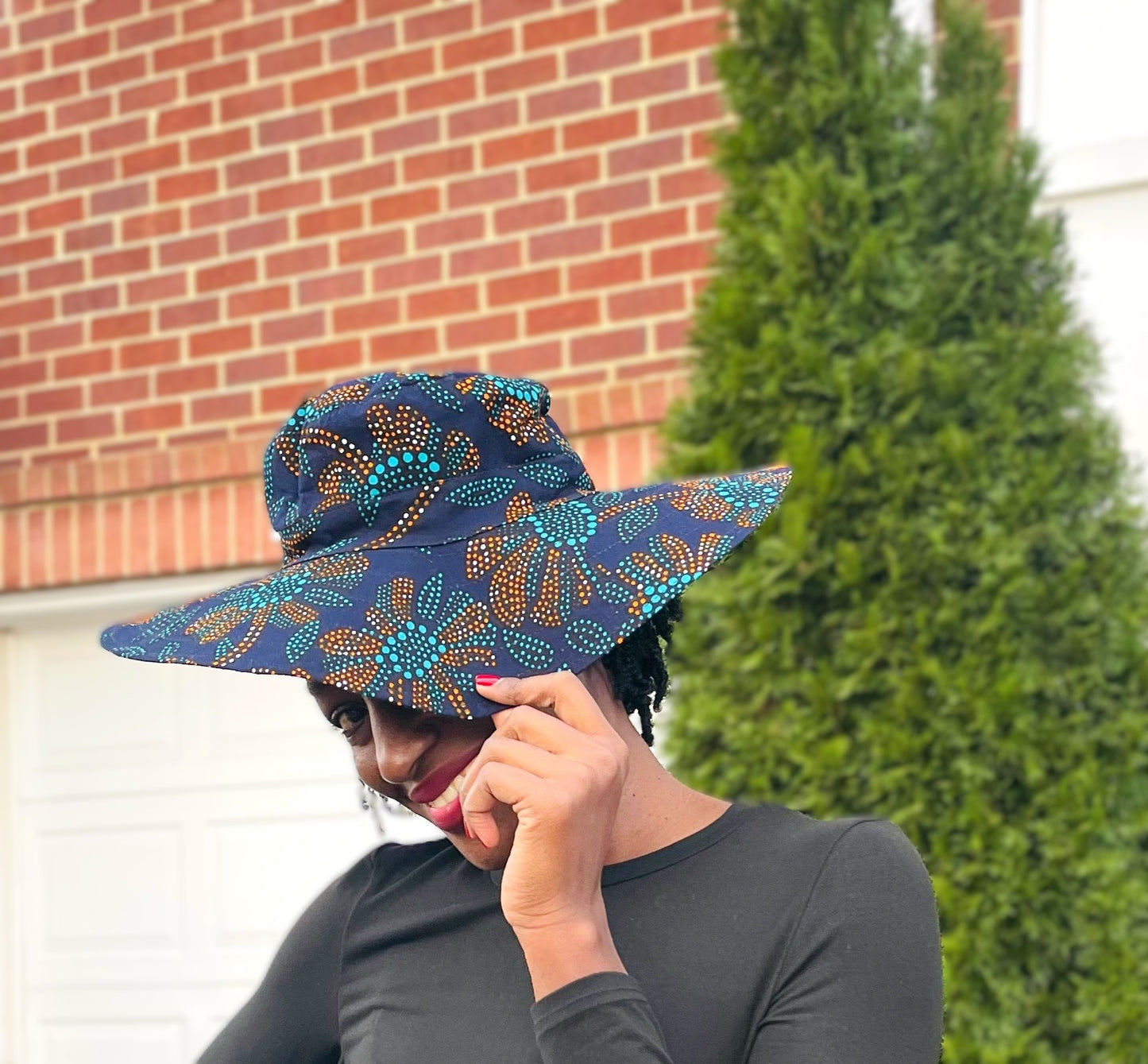 Kitenge Sun Hats, Ankara Beach Hats, Big Floppy Hats