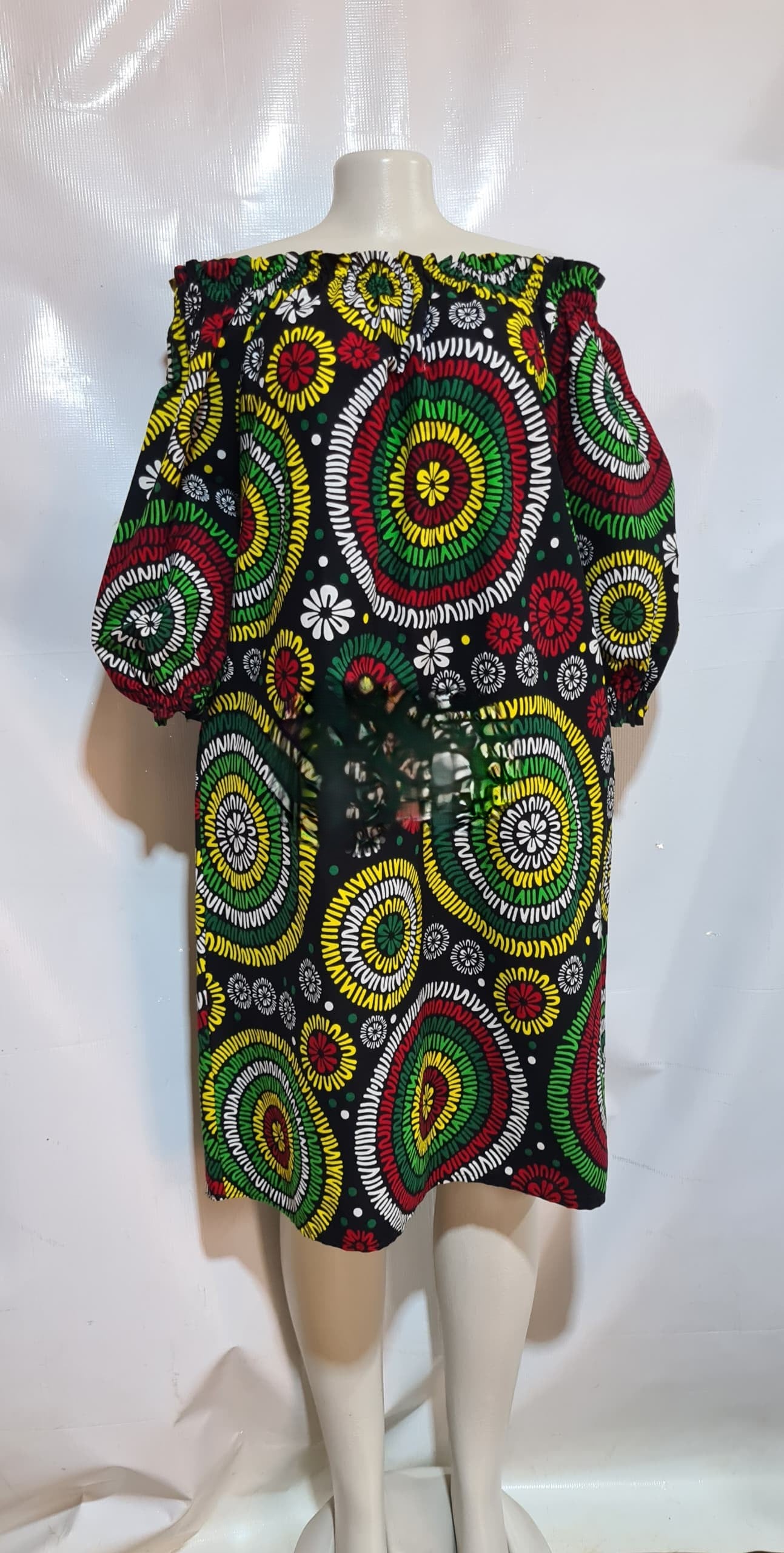 Womens Kitenge, African Print Midi Length, Ankara Dresses, Modest Church Dress