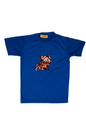 African Print Crew Neck T-shirt - Blue