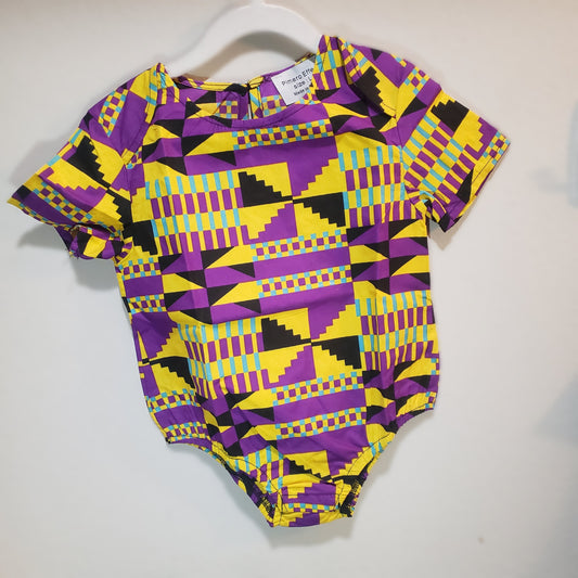 Short Sleeve Baby Body Suit -African Print