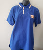 African Print Polo T-Shirt- Blue