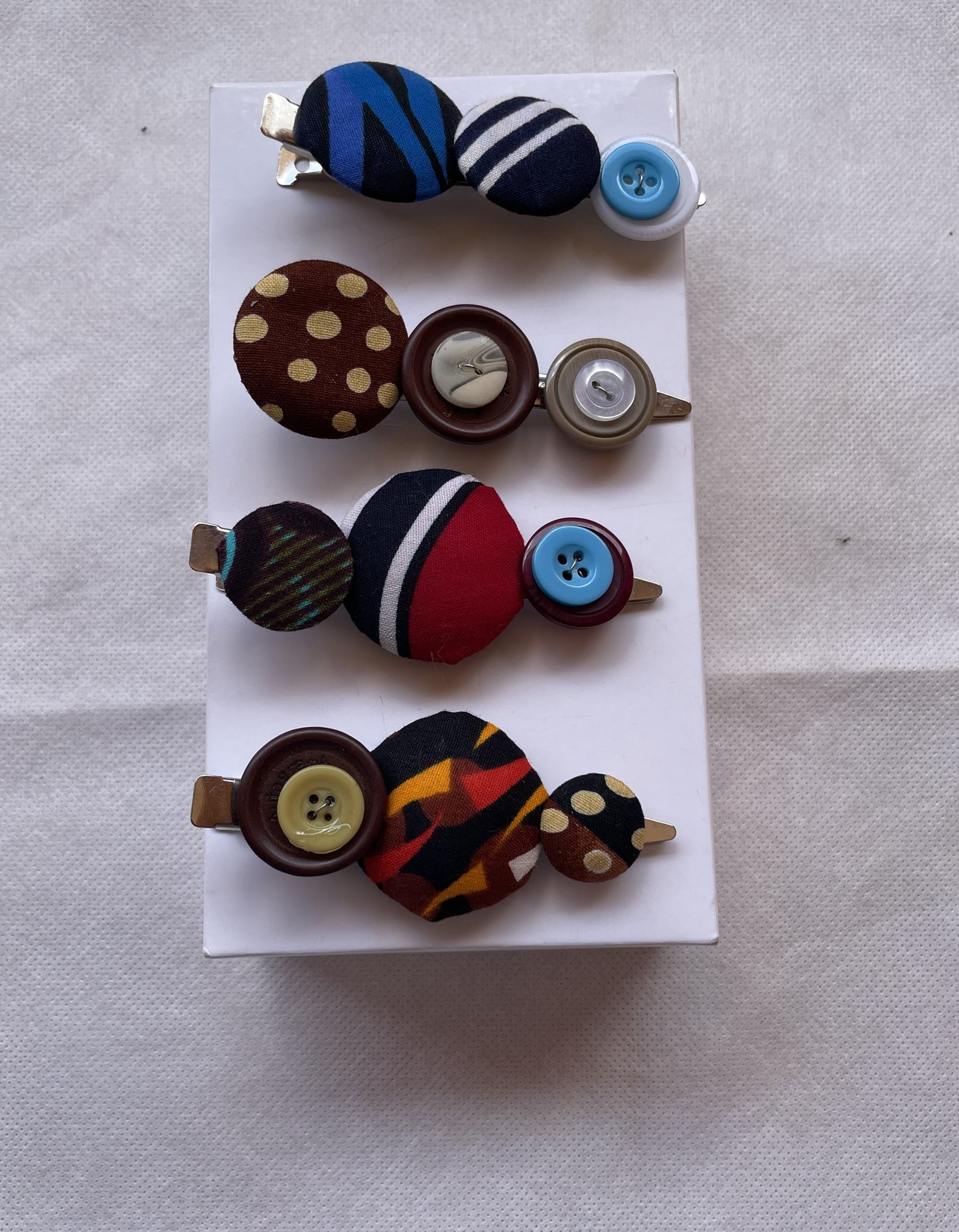 Button Hair Clips