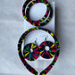 4 Pcs  African Jewelry Set 1 Headband, 1 pair of Earrings, and 2 Bracelets