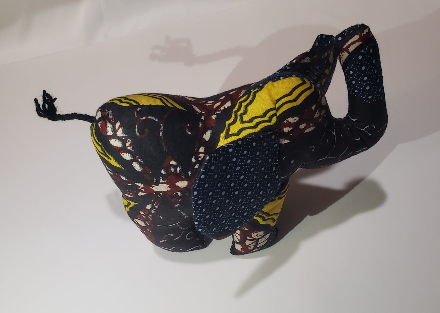 Kitenge Doll and Stuffed Elephant