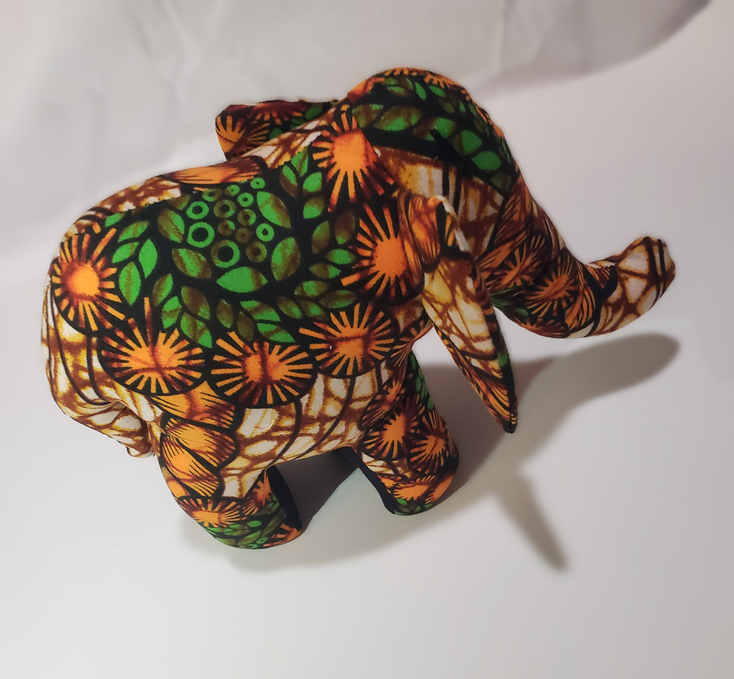 Kitenge Doll and Stuffed Elephant