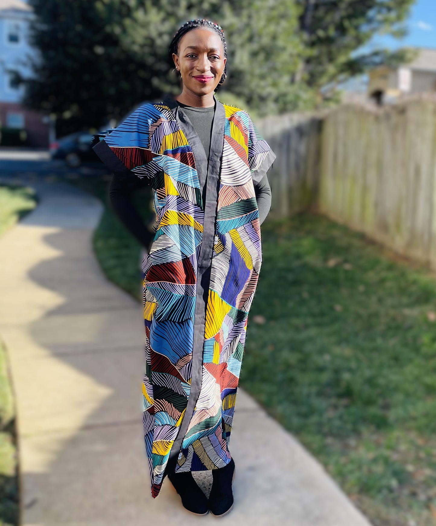 African Kitenge Kimono Robe