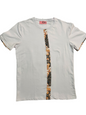 African Print Crew Neck T-shirt - White