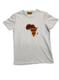 African Print Crew Neck T-shirt - White