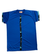 African Print Crew Neck T-shirt - Blue