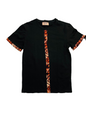 African Print Crew Neck T-shirt - Black