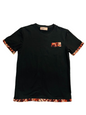 African Print Crew Neck T-shirt - Black