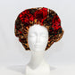 Double-layered African Print and Satin Bonnets