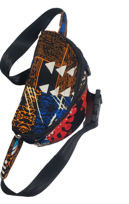 African Print Fanny Pack + Waist Bag